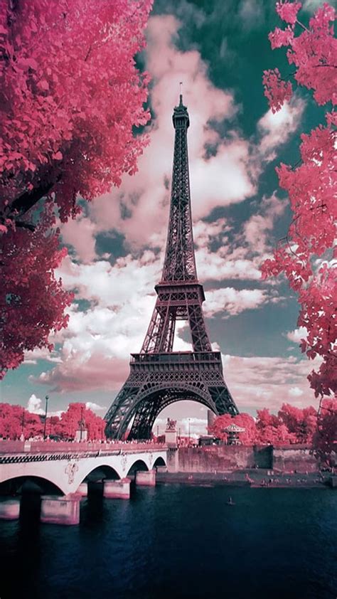 1080P free download | Eiffel tower, france, paris, pink, place, places ...