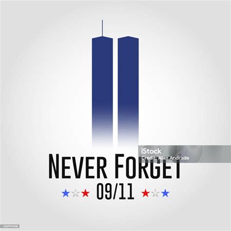 Vector Twin Towers World Trade Center Homage To 9 11 Never Forget Stock ...