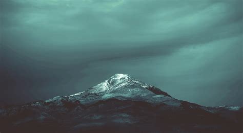 Black and Teal Mountain · Free Stock Photo