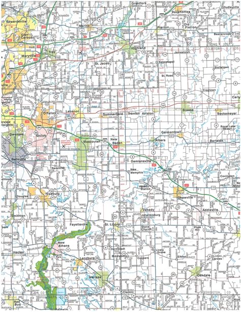 TheMapStore | Southern Illinois Folded Road Map