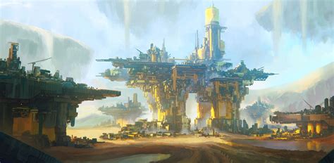 Oil Rig Science Fiction Artwork ArtStation Wallpaper - Resolution ...