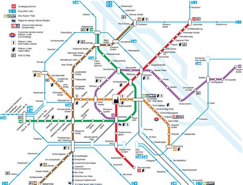 Westbahnhof station map - Vienna U-Bahn