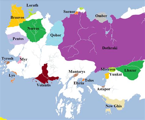 Essos, límites territoriales*, población de las Ciudades Libres** | Fandom