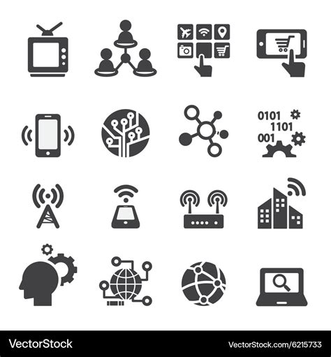 Technology Icon set Royalty Free Vector Image - VectorStock