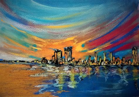 San Diego,Skyline, Painting by Benny Smet | Artmajeur