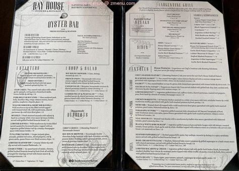 Online Menu of Bay House Oyster Bar & Restaurant Restaurant, Erie, Pennsylvania, 16507 - Zmenu