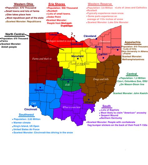 Regions of Ohio [900x1000] [OC] : MapPorn