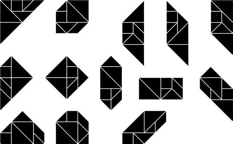 Tangram, Geometric shapes, Geometric