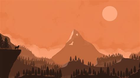 Landscape2D Mountain, newyear19, landscape, 2d, flat, wood, forest ...