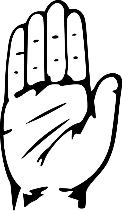 OnlineLabels Clip Art - Hand Congress Symbol