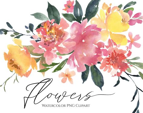 Watercolour Flower Clipart