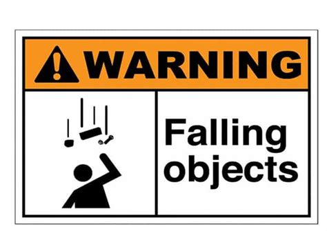 Warning Falling Objects - Construction Sign Template