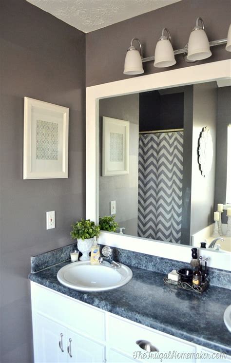 Diy Bathroom Mirror Frame Ideas : How to Frame a Bathroom Mirror - Easy DIY project - So my wife ...