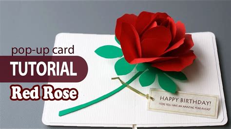 Rose Pop Up Card Template