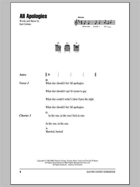 All Apologies by Nirvana - Guitar Chords/Lyrics - Guitar Instructor