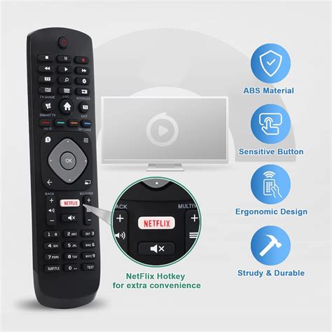 Kiorioa New Replacement Philips TV Remote Control, Philips Smart TV ...