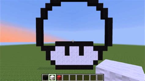 How to Create a Minecraft Mario Mushroom! [Minecraft pixel-art tutorial ...