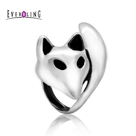 Fox Animal 100% 925 Sterling Silver Charm Beads Fit pandora European Charms Bracelet M-in Beads ...