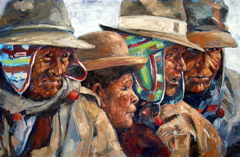 Aymara Elders by Hyatt Moore - Painter