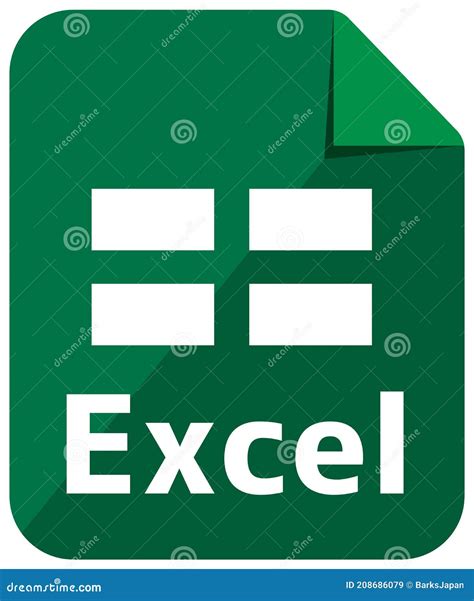 Excel Icon | Major File Format Vector Icon Illustration Color Version Stock Vector ...