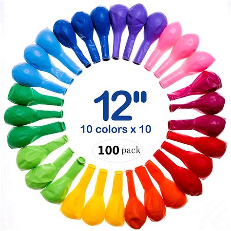 [42% OFF] Best Balloons Assorted Color For Party 12 Inches Bulk 100 Pcs Helium Quality Latex ...