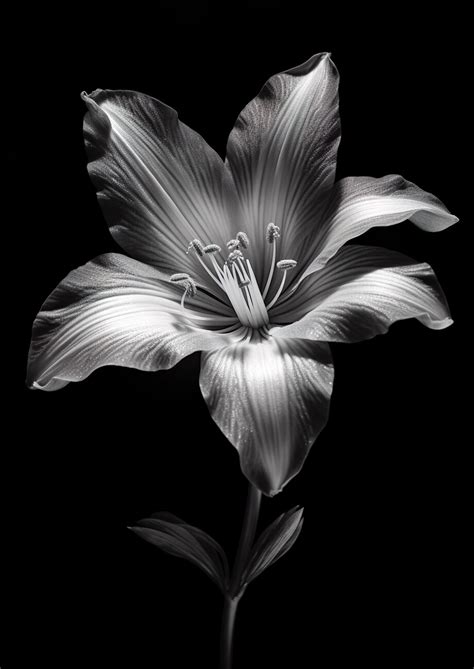 Black And White Plant Art