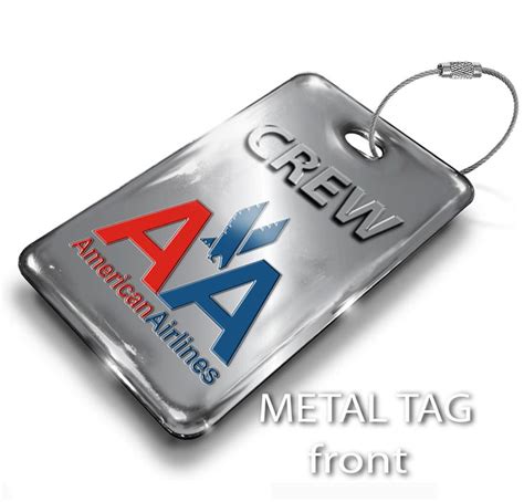 American Airlines OLD LOGO Luggage Tag - Portrait - airplaneTees ...