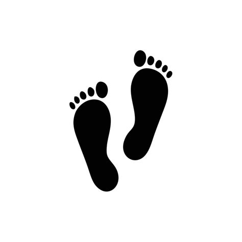 footprints vector icon template black color editable. footprints vector icon symbol Flat vector ...