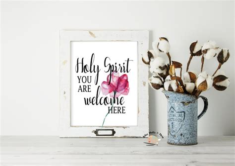 Holy Spirit You Are Welcome Here Wall Print Christian Church - Etsy