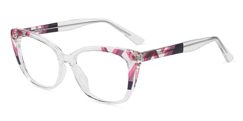 Alice - Cat Eye Pink Glasses For Women