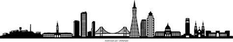 San Francisco Skyline Outline Silhouette Vector Stock Vector (Royalty Free) 1650581125 ...