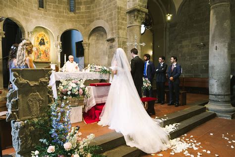 Religious Roman Catholic Wedding Ceremony in Tuscany