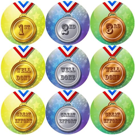 144 Sports Day Medals 30 mm Reward Stickers for Teachers, Parents and Schools | Reward stickers ...