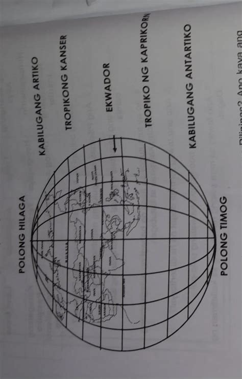 Bigyang pansin ang lokasyon ng Pilipinas. POLONG HILAGA KABILUGANG ARTIKO ASSOLA TROPIKONG ...