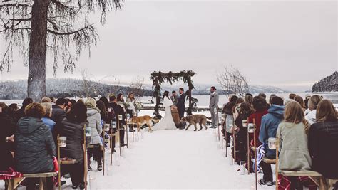 Winter Wedding Venues Idaho | Elkins Resort on Priest Lake