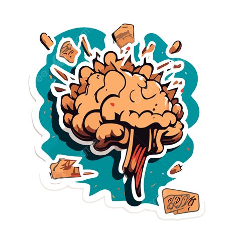 Brain Explosion Sticker Clipart Vector, Brain Clipart, Sticker Clipart, Explosion Clipart PNG ...