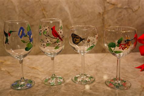 Sweet Southern Days: Hand-Painted Wine Glasses