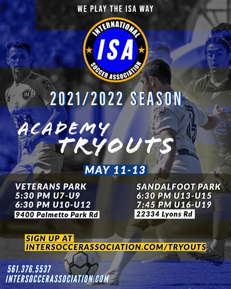 TRYOUTS - ACADEMY | International Soccer Association