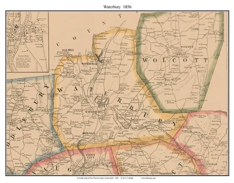 Waterbury 1856 Old Town Map with Homeowner Names Connecticut | Etsy | Town map, Waterbury, Old town