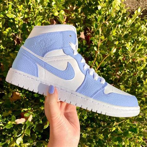 Custom Lavender Colorblock Air Jordan 1 Mid | Etsy in 2021 | Air ...