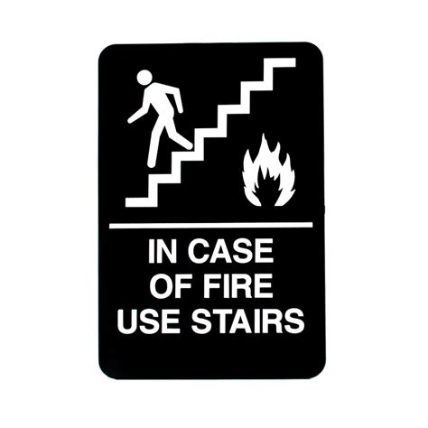 In Case of Fire Use Stairs Sign