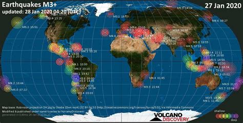 24 Hour Earthquake Map