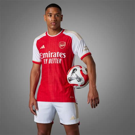 adidas Men's Soccer Arsenal 23/24 Home Authentic Jersey - Red | Free ...