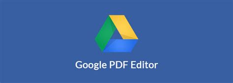 Google PDF Editor - Edit PDF in Google Drive/Docs/Chrome