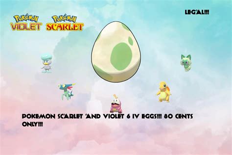 Pokémon Scarlet and Violet // Shiny 6IV eggs! 100% Legal, Video Gaming, Video Games, Nintendo on ...