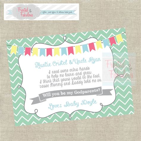 Godparent Card will You Be My God Parents - Etsy