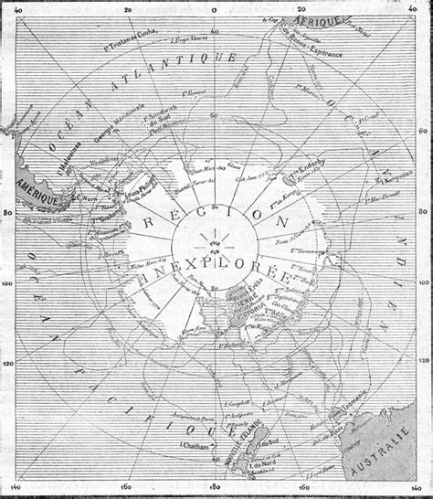 Map of the South Pole, vintage engraving. 40114821 Stock Photo at Vecteezy