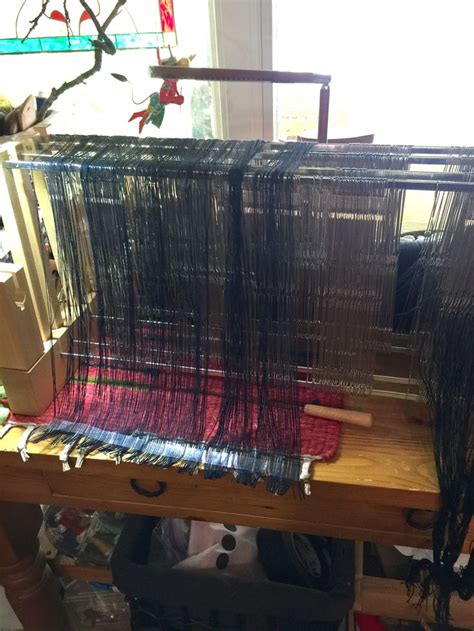 Threading my 4 harness Saori loom reed and harnesses comfortably at my ...