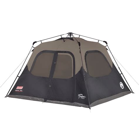 Coleman 6-Person Cabin Camping Tent with Instant Setup, 1 Room, Gray - Walmart.com - Walmart.com