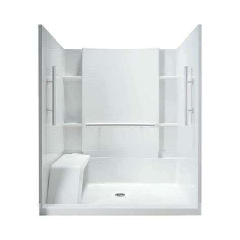 Sterling Accord White 4-Piece Alcove Shower Kit (Common: 36-in x 60-in; Actual: 36-in x 60-in ...